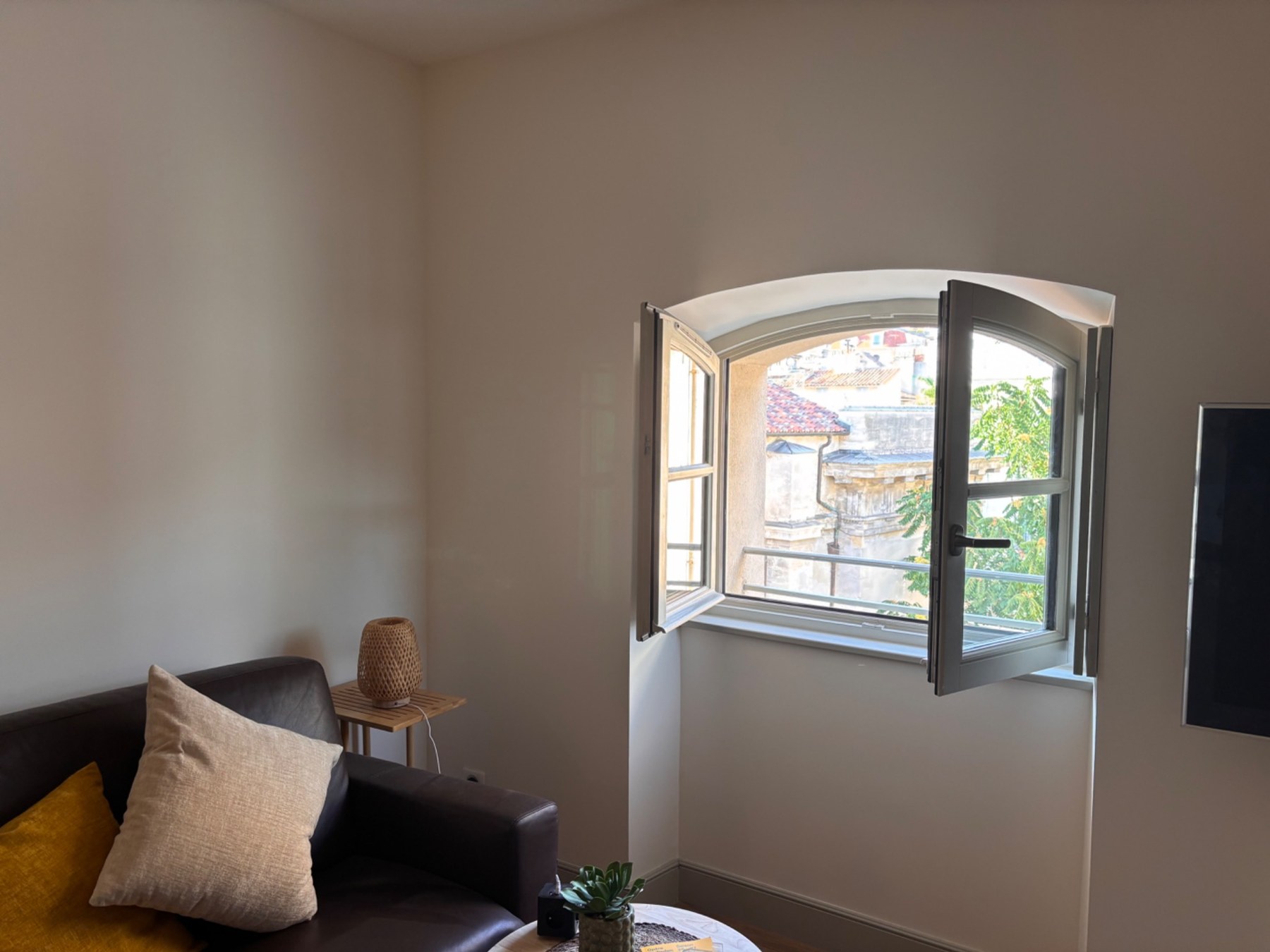 Vue depuis le séjour du Duplex de l’Équerre